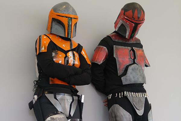 2 students in Star Wars armor