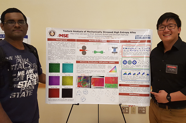 Kashyap and Chao with research poster
