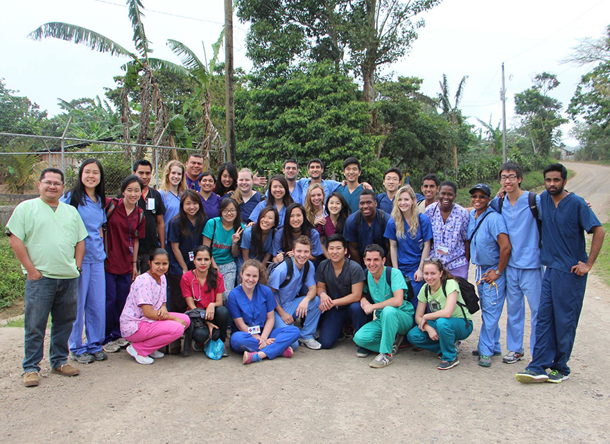 Group photo of people in scrubs