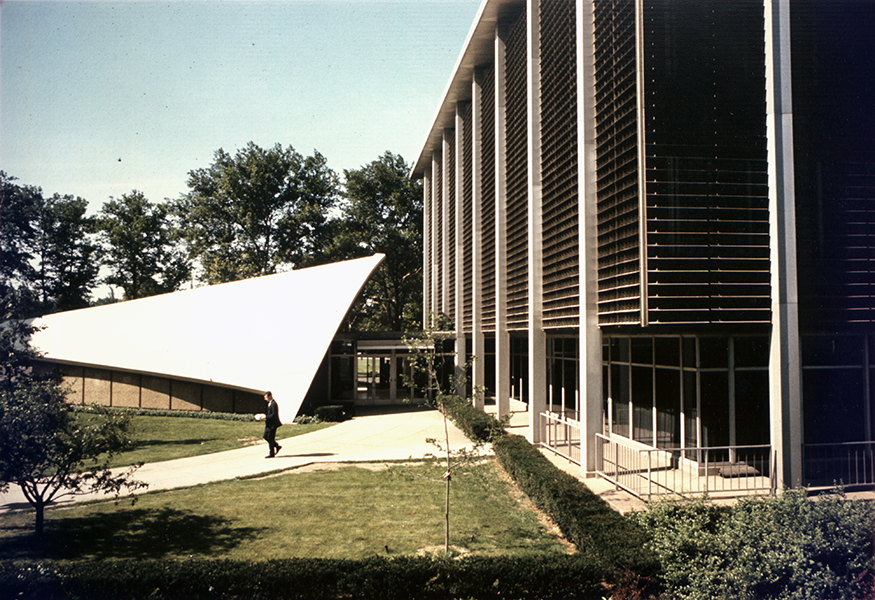 Historical photo of Scaife Hall - color