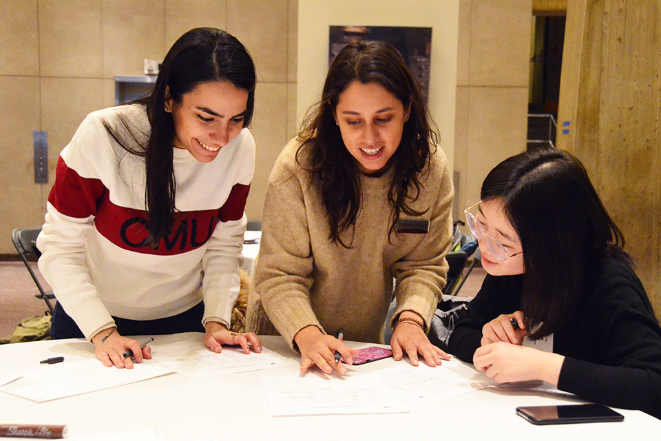 Two students, Zeynep Olcer and Lingzhi Li collaborate with MIT teammate