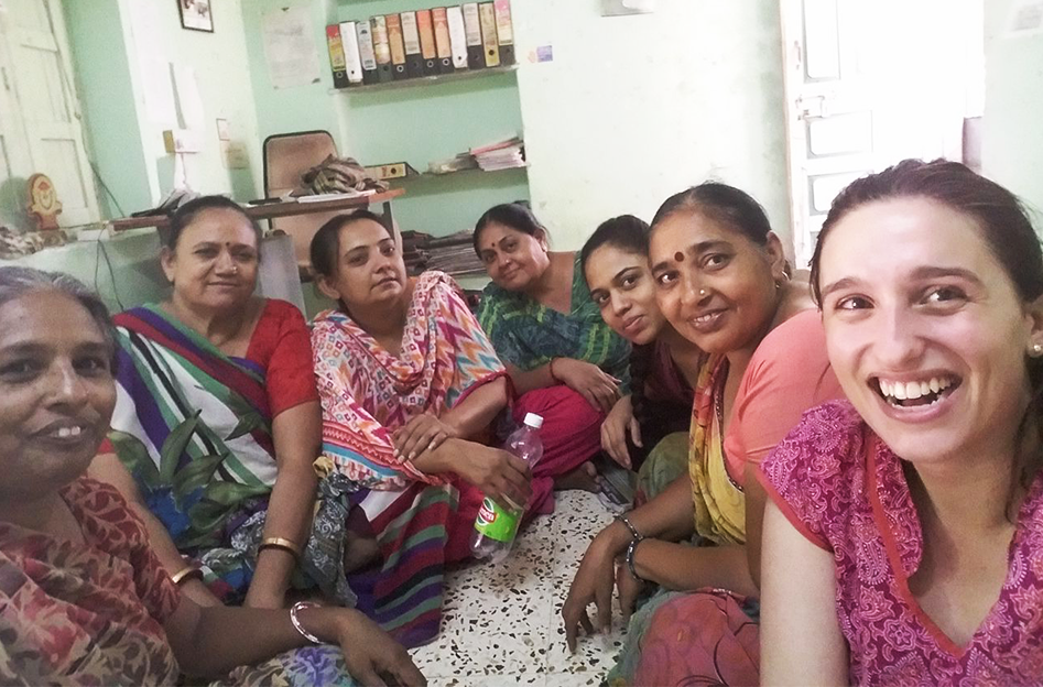 A group of women from India with Meital Rosenberg