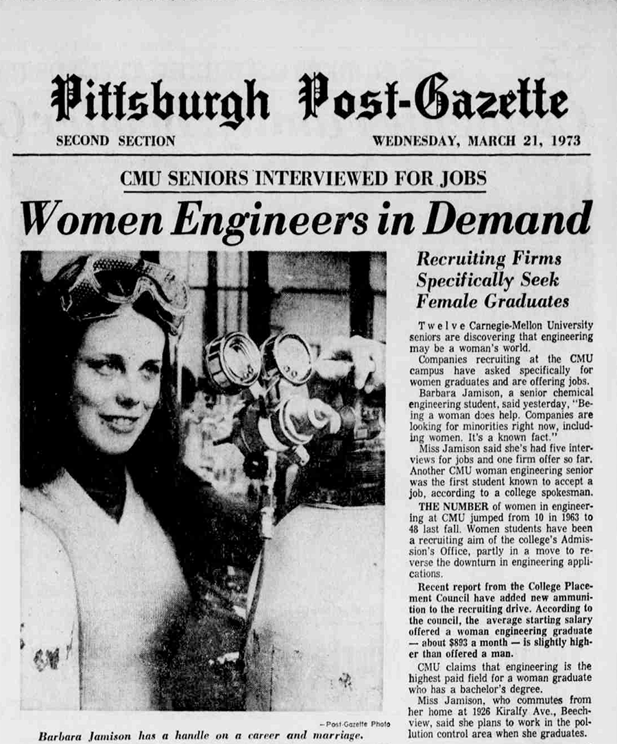 A newspaper page featuring Barbara